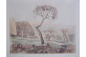 Otakar Kubín - Krajina se stromem v popředí